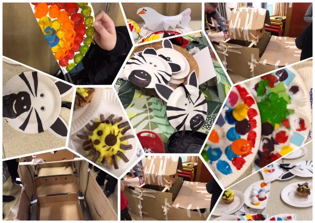 Children's crafts at Messy Church and Sunday school