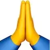 Praying hands symbol