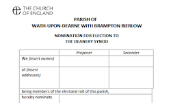 Deanery Synod Nomination form